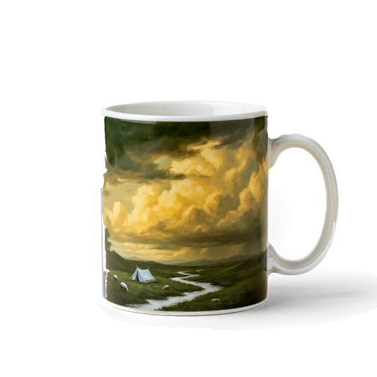Skylight Meadow Mug — Edition 01, high-fired porcelain