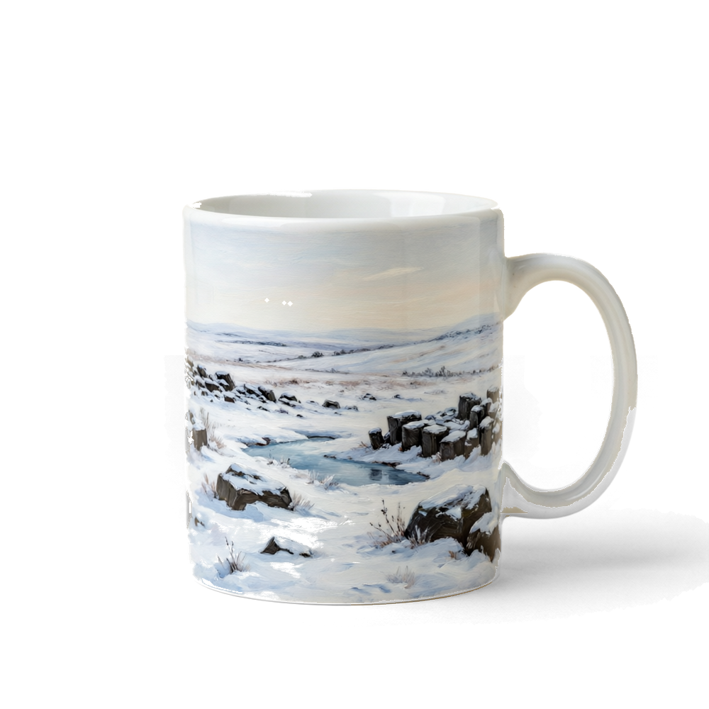 Soliloquy in the Snowfield Mug — Edition 01, high-fired porcelain